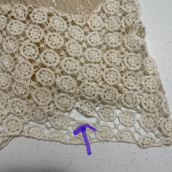 Johnny Was 4LoveandLiberty Crochet Velvet Ivory Kimono Cardigan Size Small - Picture 8 of 12